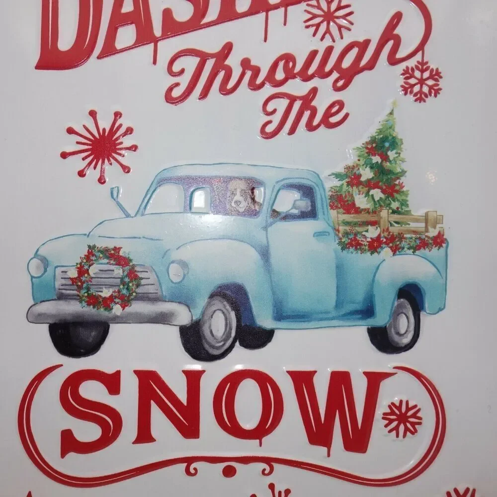 NEW Pioneer Woman Vintage Truck Charlie Christmas Holiday Hanging Metal Sign